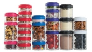 BlenderBottle &trade; GOSTAK Zwart - Starter 4Pak opbergbakjes - 40ml/60ml/100ml/150ml