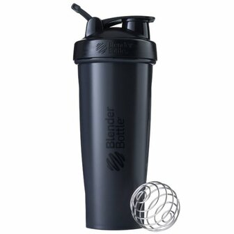 BlenderBottle &trade; CLASSIC Extra Big Fashion Zwart FC met oog - Eiwitshaker / Bidon / Shakebeker  - 940 ml