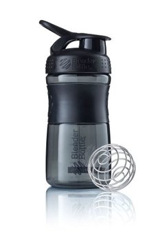 BlenderBottle &trade; SPORTMIXER Small Zwart/Zwart met oog - Eiwitshaker / Bidon  - 590 ml