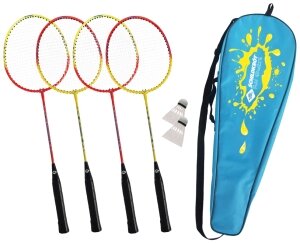 Schildkrot &trade; Fun Sports - Hoge kwaliteit Badmintonset voor 4 Spelers