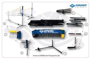 Schildkrot &trade; Fun Sports - Kombi Net Set voor Badminton of Tennis