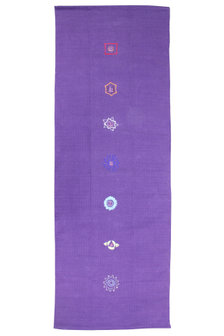 FitnessMAD &trade; - 100% katoen Yoga deken - vloerkleed. Met 7 Chakras motief