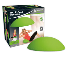 Schildkrot ™ Fitness - Dynamische Halve Bal  met mini pompje - Hoogte 16,5 cm - Groen