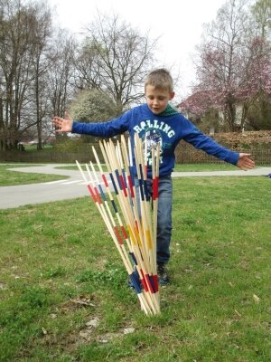 Schildkrot ™ Fun Sports - Giant Mikado Tuinspel van hout