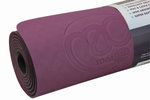 FitnessMAD ™ - Evolution Yoga Mat - Geen Phthalaat - Latexvrij - Dikte 4mm - Aubergine/Grijs