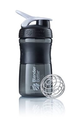BlenderBottle ™ SPORTMIXER Small Zwart/Wit met oog - Eiwitshaker / Bidon  - 590 ml