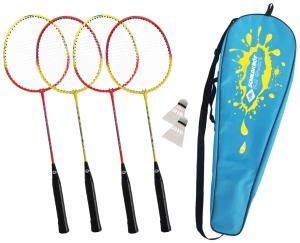 Schildkrot ™ Fun Sports - Hoge kwaliteit Badmintonset voor 4 Spelers